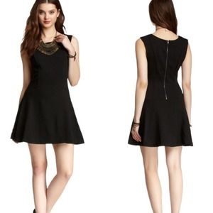 Free People Black Basic Fit and Flare Skater Dress Size XS